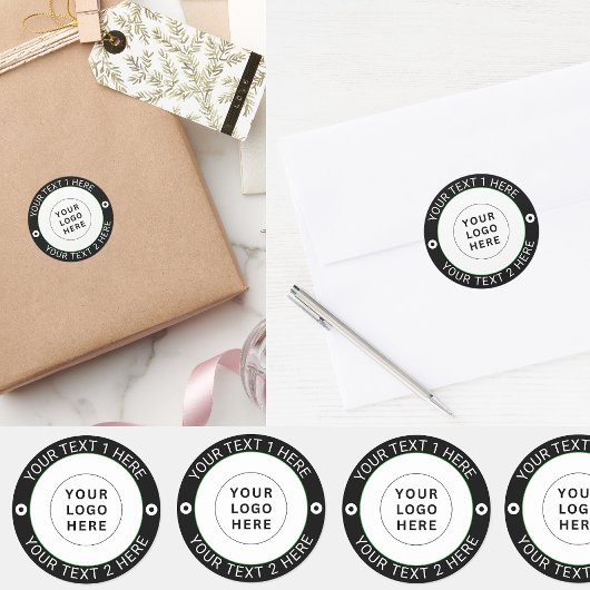 20 Zakelijk Logo Hier | Standaard Eenvoudige Stick Ronde Sticker