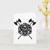 20-zijdige dobbelsteen met assen blanco kaart (Gele Bloem)