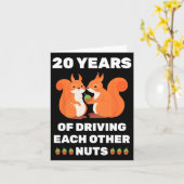 20e 20-jarig bruiloft Jubileum Funny Paar Voor Kaart (Gele Bloem)