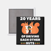 20e 20-jarig bruiloft Jubileum Funny Paar Voor Magneet (Voorkant / Achterkant)