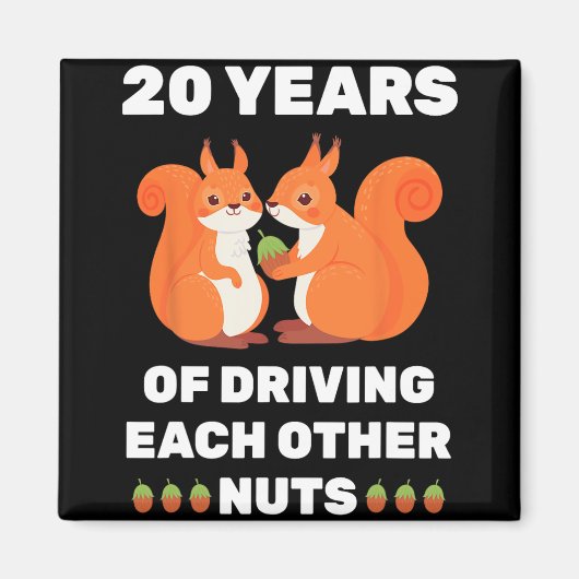 20e 20-jarig bruiloft Jubileum Funny Paar Voor Magneet (Voorkant)