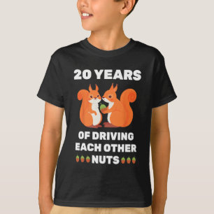 20e 20-jarig bruiloft Jubileum Funny Paar Voor T-shirt