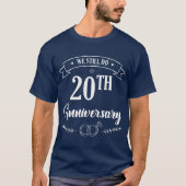 20e 20-jarige weddenschap Jubileum cadeautje T-shirt (Voorkant)