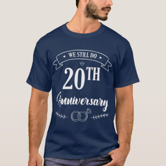 20e 20-jarige weddenschap Jubileum cadeautje T-shirt