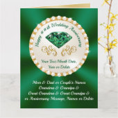 20e 35e, Emerald Wedding Jubileum-kaarten Kaart (Gele Bloem)