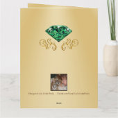 20e 35e, Emerald Wedding Jubileum-kaarten Kaart (Achterkant)