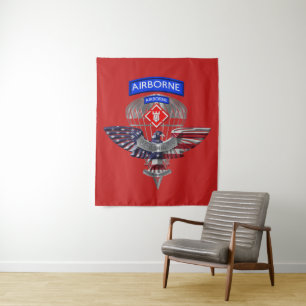 20e Airborne Ingenieursbrigade-veteraan Wandkleed