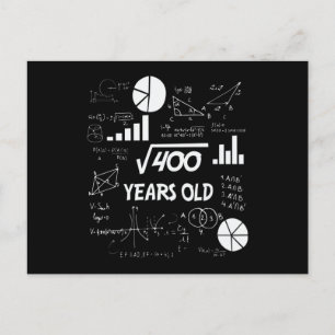 20e Birthday Square Root Wiskunde 20 jaar oude dag Briefkaart