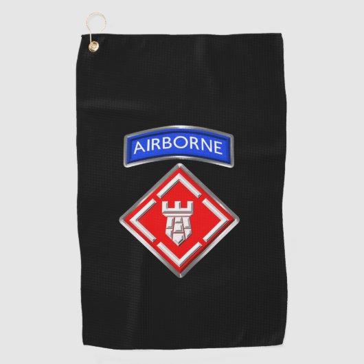 20e Brigade Ingenieurs Op maat gemaakte patch Golfhanddoek (Voorkant)