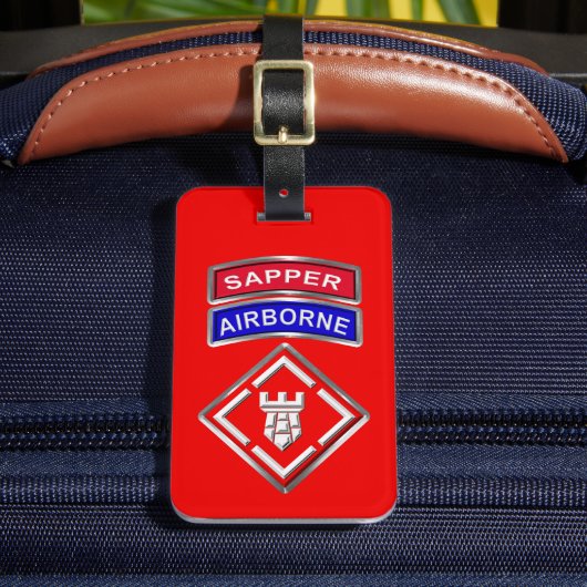20e Brigade van de Genie Sapper Bagagelabel (Voorkant Insitu 2)