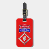 20e Brigade van de Genie Sapper Bagagelabel (Voorkant verticaal)