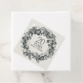 20e bruiloft Jubileum  antiek stijlvol Bedankjes Labels (In situ)
