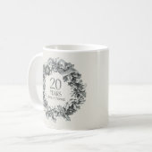 20e bruiloft Jubileum  antiek stijlvol Koffiemok (Voorkant links)