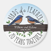 20e bruiloft Jubileum, Bluebirds of a Feather Magneet (Voorkant)