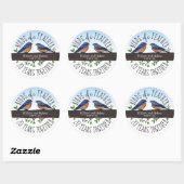 20e bruiloft Jubileum, Bluebirds of a Feather Ronde Sticker (Vel)