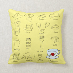 20e bruiloft Jubileum cadeau voor thuis Kussen