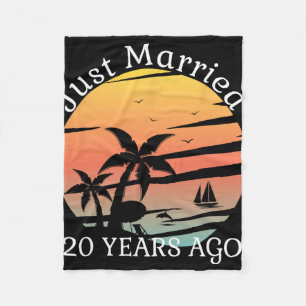 20e bruiloft Jubileum cruise net getrouwd 20 jaar Fleece Deken