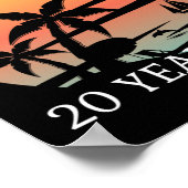 20e bruiloft Jubileum cruise net getrouwd 20 jaar Poster (Hoek)