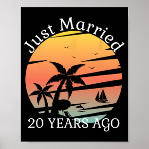 20e bruiloft Jubileum cruise net getrouwd 20 jaar Poster