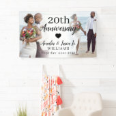 20e bruiloft Jubileum Custom 2 Photo Collage Spandoek (Insitu)