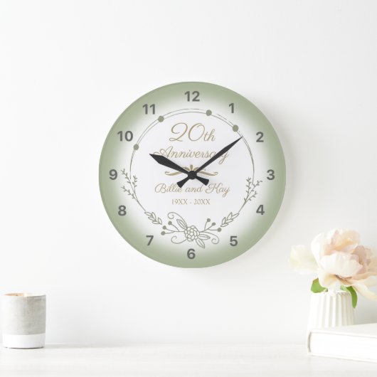 20e bruiloft Jubileum Elegant Grote Klok (Huis)