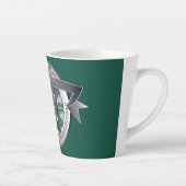 20e bruiloft Jubileum Emerald Heart Medallion Latte Mok (Rechts)