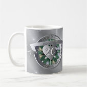 20e bruiloft Jubileum Emerald Platinum Koffiemok (Links)