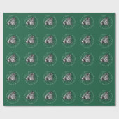 20e bruiloft Jubileum Emerald w Hart Embleem Cadeaupapier (Vlak)
