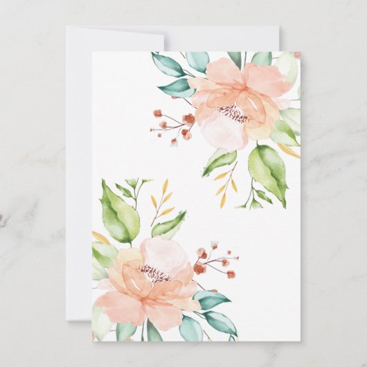 20e bruiloft Jubileum Floral Dank u Bedankkaart (Achterkant)