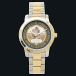 20e bruiloft Jubileum foto aandenken Horloge<br><div class="desc">Het Twintigste Bruiloft Jubileum is een mijlpaal in elk relatie dat het verdient om te worden gevierd en wat een betere manier dan met een aandenken met de woorden "20th Wedding Jubileum" in de ronde en ruimte in het centrum voor u om te personaliseren met uw foto, namen en bruiloft...</div>