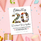 20e bruiloft Jubileum Foto Collage party Sign Poster