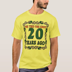 20e bruiloft Jubileum geschenken T-shirt