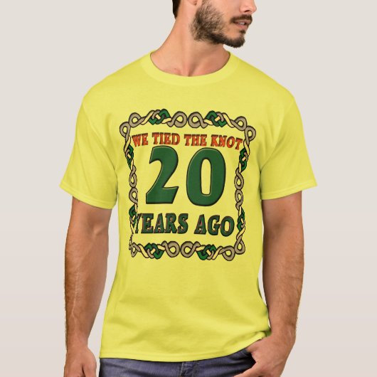 20e bruiloft Jubileum geschenken T-shirt (Voorkant)