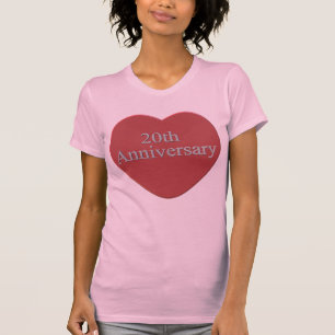 20e bruiloft Jubileum geschenken T-shirt