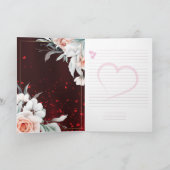 20e bruiloft Jubileum gouden wenskaart Bedankkaart (Binnen)