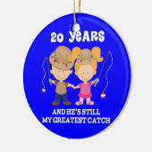 20e bruiloft Jubileum grappige cadeau voor haar Keramisch Ornament (Links)