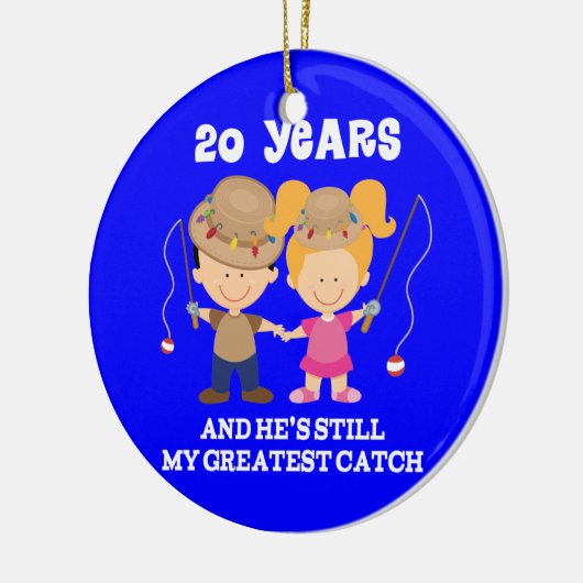 20e bruiloft Jubileum grappige cadeau voor haar Keramisch Ornament (Links)