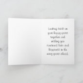 20e bruiloft Jubileum Happy Jubileum Kaart (Binnen)