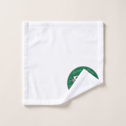 20e bruiloft Jubileum Heart Emerald Green Bad Handdoek (Wasdoekje)