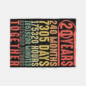 20e bruiloft Jubileum hem haar bijpassende koppels Fleece Deken (Voorkant (Horizontaal))