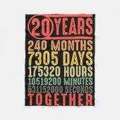 20e bruiloft Jubileum hem haar bijpassende koppels Fleece Deken (Voorkant)