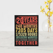 20e bruiloft Jubileum hem haar bijpassende koppels Kaart (Gele Bloem)