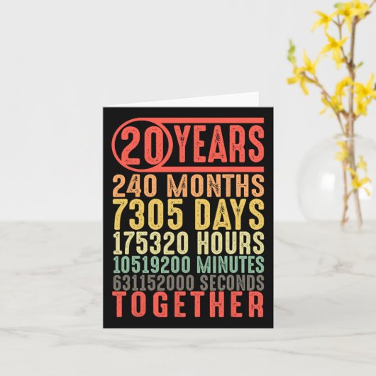 20e bruiloft Jubileum hem haar bijpassende koppels Kaart (Gele Bloem)