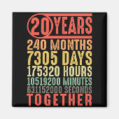 20e bruiloft Jubileum hem haar bijpassende koppels Magneet (Voorkant)