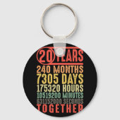 20e bruiloft Jubileum hem haar bijpassende koppels Sleutelhanger (Voorkant)