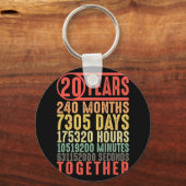 20e bruiloft Jubileum hem haar bijpassende koppels Sleutelhanger (Voorkant)