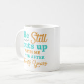 20e bruiloft Jubileum Humor voor vrouwen Koffiemok (Voorkant links)