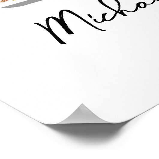 20e bruiloft Jubileum nummer 20 fotocollage Poster (Hoek)