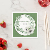 20e bruiloft Jubileum Party Bloemen Papier Servet (Insitu)