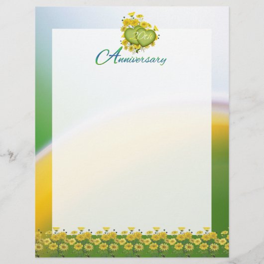 20e bruiloft Jubileum Party-scriptpagina's (Voorkant)